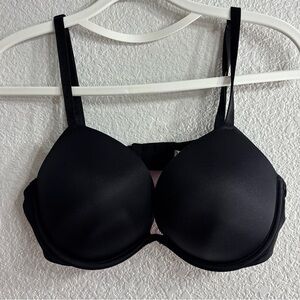 Victoria's Secret Pink Wear Everywhere Super Push Up Classic Black Bra 38B